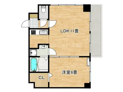 THE LEGEND OF SAKAI(1LDK/4階)の間取り写真