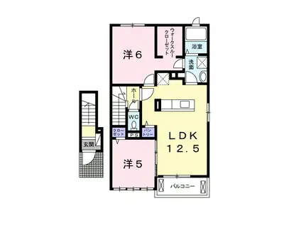 アバンツァート(2LDK/2階)の間取り写真