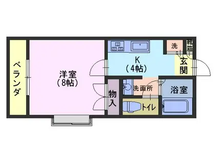 池田マンションB(1K/3階)の間取り写真