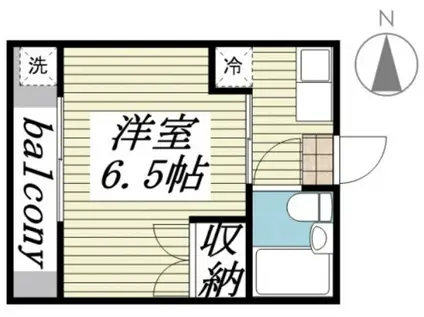 サンアベニュー師岡(1K/2階)の間取り写真