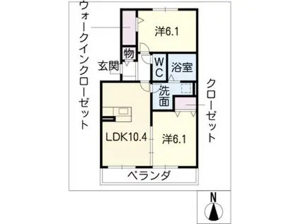 スプリングウッド(2LDK/1階)の間取り写真