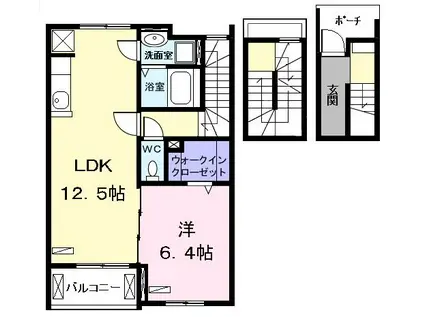 E STAGE III(1LDK/3階)の間取り写真