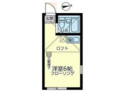 ユナイト初音ミックスナッツ(ワンルーム/2階)の間取り写真