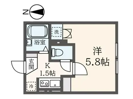 シティハイム清雅タチカワ(1K/1階)の間取り写真