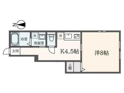 アンソレイエMY(1K/1階)の間取り写真