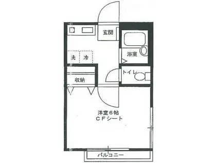 ロイヤルMS(1K/2階)の間取り写真
