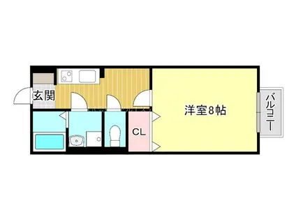 コメット(1K/2階)の間取り写真