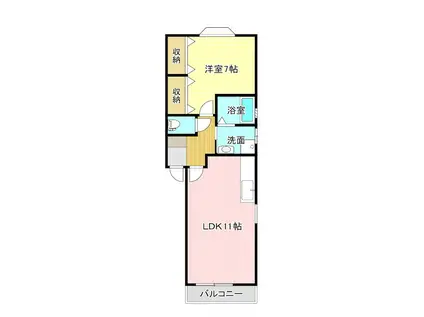 Nコープ(1LDK/2階)の間取り写真