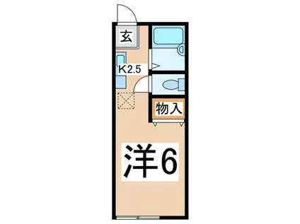 ガーデン25(1K/2階)の間取り写真