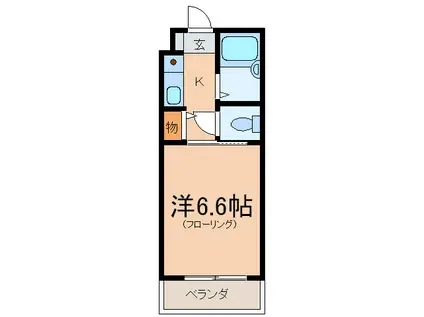 エトール市川VI(1K/2階)の間取り写真