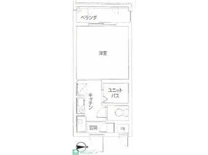 グランヴァン四谷三丁目(1K/3階)の間取り写真