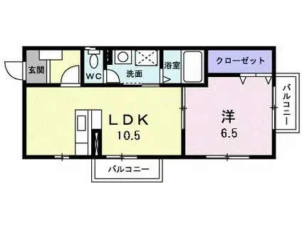 CIEROETERNO(1LDK/2階)の間取り写真