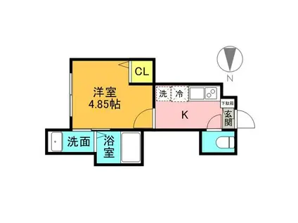 SOLUNA CRACIA SOSHIGAYA(ワンルーム/1階)の間取り写真