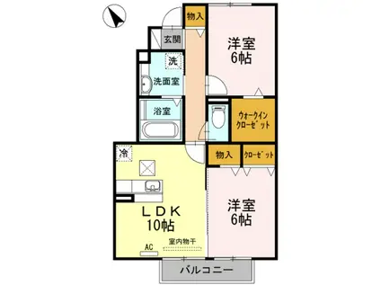 サニーソフィア(2LDK/1階)の間取り写真