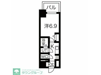 ファステート名古屋駅前ドリーム(1K/13階)の間取り写真