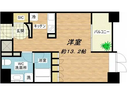 プライムアーバン堺筋本町(ワンルーム/10階)の間取り写真