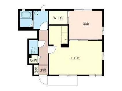 サザンハイツ南林間N(1LDK/1階)の間取り写真