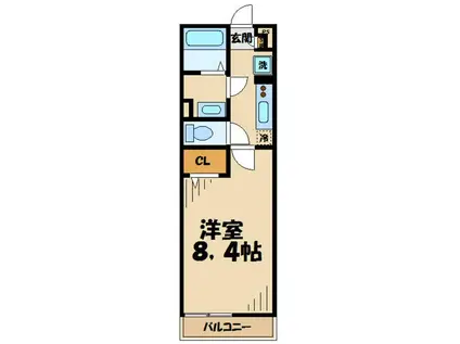 リブリ・カーサフェリーチェIII(1K/2階)の間取り写真