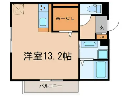 SEJOUR辻本通(ワンルーム/1階)の間取り写真