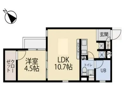 セドール代田橋(1LDK/3階)の間取り写真