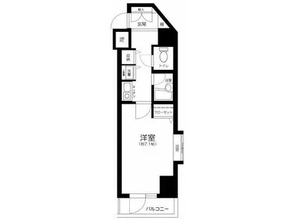 グランド・ガーラ笹塚(1K/5階)の間取り写真
