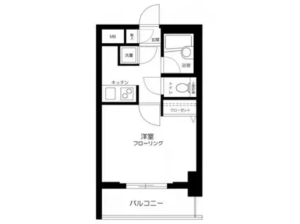 パレステュディオ芝浦トウキョウベイ(1K/6階)の間取り写真