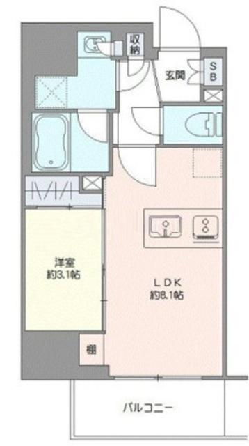 シーフォルム大宮(1LDK/3階)の間取り写真