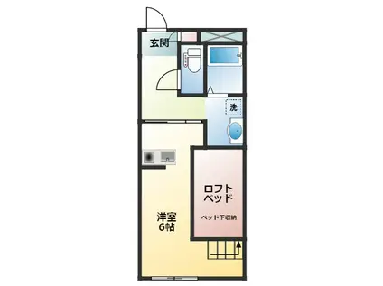 サンマリー常盤台(ワンルーム/1階)の間取り写真