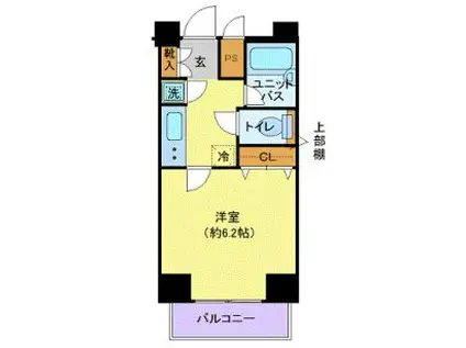 ソアブール小石川NOVA(1K/4階)の間取り写真