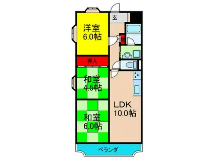 カーサ・デ・エスペランサ(3LDK/1階)の間取り写真