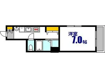 藤井メゾン(1K/2階)の間取り写真