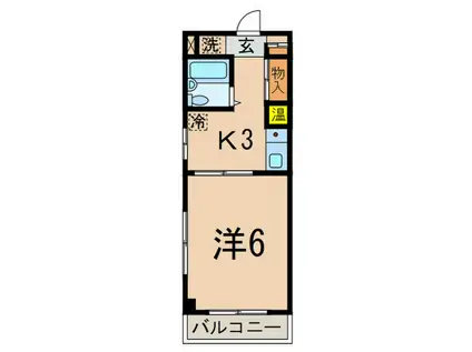 カーサべーラ(1K/4階)の間取り写真