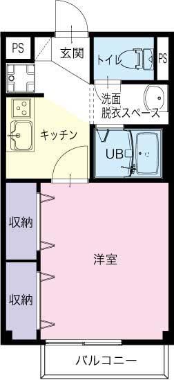 さくらフラット(1K/1階)の間取り写真
