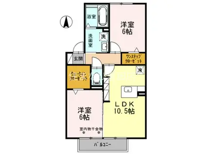 ルミエール(2LDK/2階)の間取り写真