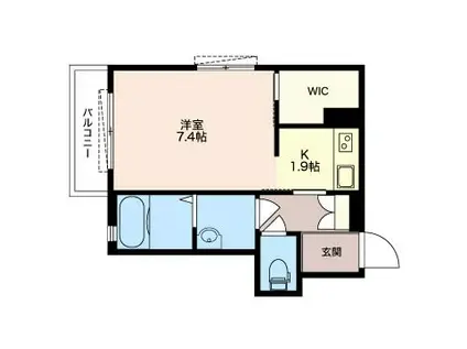 SHAMAISON リラフォート(1K/1階)の間取り写真
