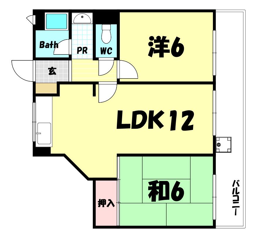 グレース310(2LDK/2階)の間取り写真
