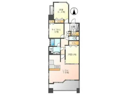 MELIV上前津 旧アーデン上前津(2SLDK/2階)の間取り写真