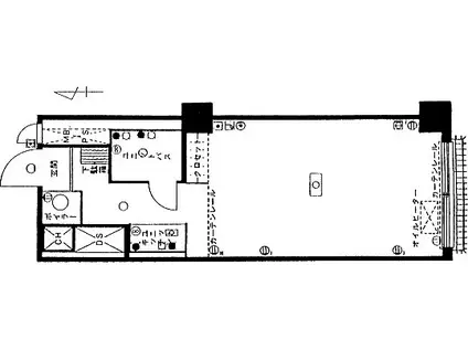 チサンマンション札幌第8(ワンルーム/5階)の間取り写真