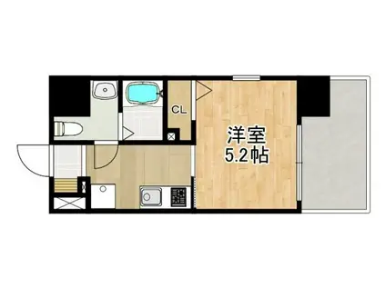 MODERN PALAZZO諫早駅前(1K/8階)の間取り写真