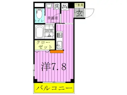 ネクスタージュ新松戸(ワンルーム/3階)の間取り写真