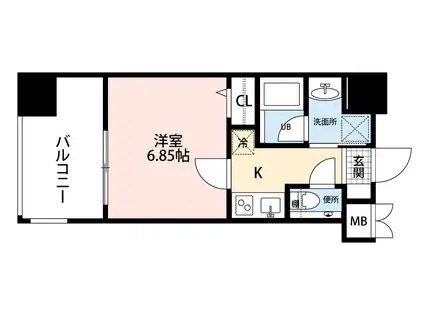 ラ・シック サヴォイ(1K/2階)の間取り写真