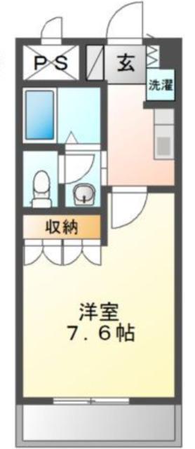 リヴィエール(1K/2階)の間取り写真