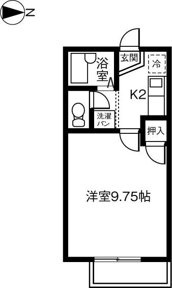 ハイツアグラ(1K/1階)の間取り写真