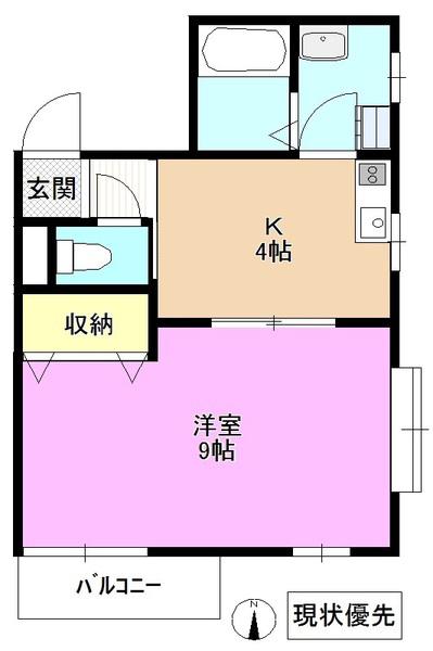ハイツいちよし(1K/1階)の間取り写真