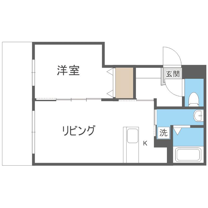MARUYAMA RH HILLS(1LDK/1階)の間取り写真