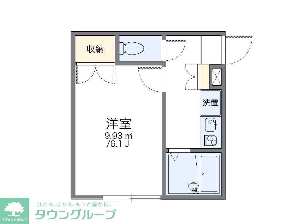 レオパレスファナーリ(1K/1階)の間取り写真