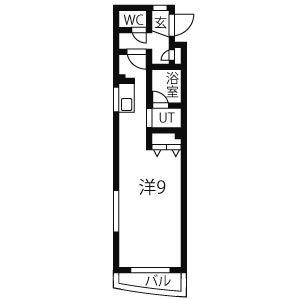 東洋ハイツA(1K/3階)の間取り写真
