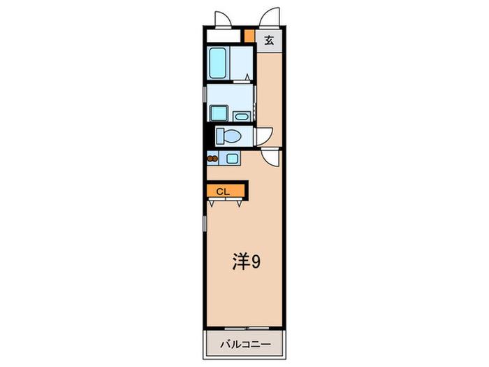 CURRENT KITAGAWA(ワンルーム/3階)の間取り写真