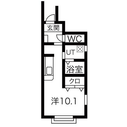 たのし荘(ワンルーム/1階)の間取り写真