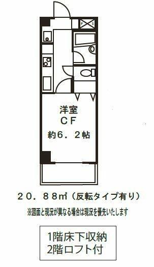 ドミール恵比寿(1K/1階)の間取り写真